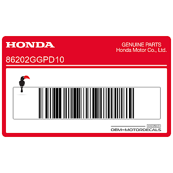 Front side cover wing emblem, left side