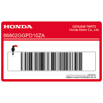 Center body cover decal, left side