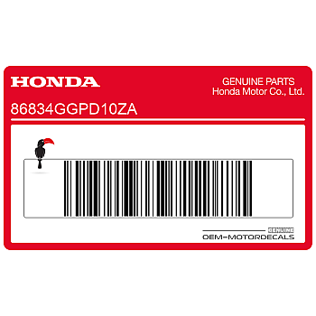 Upper body cover decal, left side