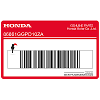 HONDA Lower body cover decal, right side 86861-GGP-D10ZA