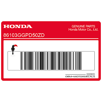 Untere Verkleidung Honda Aufkleber, rechte Seite