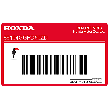 Untere Verkleidung Honda Aufkleber, linke Seite