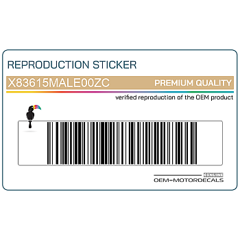 Autocollant carénage arrière queue, côté droit