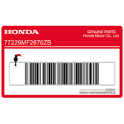 Rear side cowling stripe decal, left side