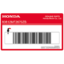 Side cowling decal, right side