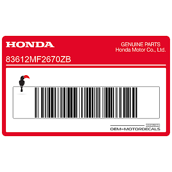 Side cowling decal, right side