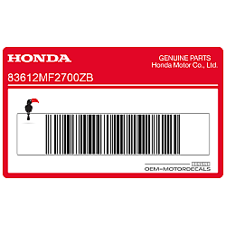 Side cowling stripe decal