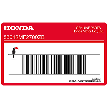 Side cowling stripe decal