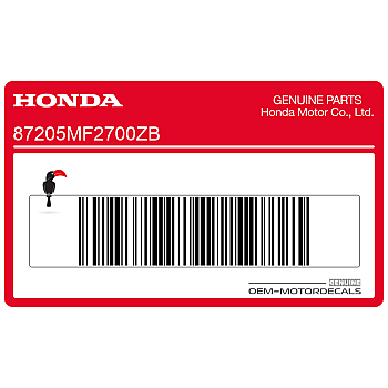 Front cowling lower decal, right side