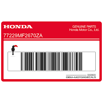 Rear body decal, left side