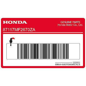 Front cowling decal, right side