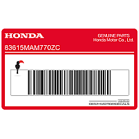 HONDA Framecover sticker, rechterkant 83615-MAM-770ZC