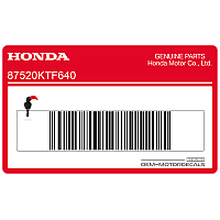 HONDA Tamper proof warning label 87520-KTF-640