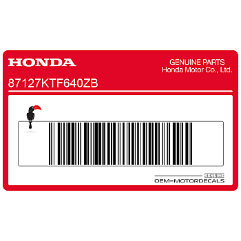 Carénage inférieur autocollant PGM-FI