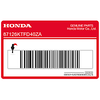 HONDA Emblemat SH125i nadwozie 87126-KTF-D40ZA
