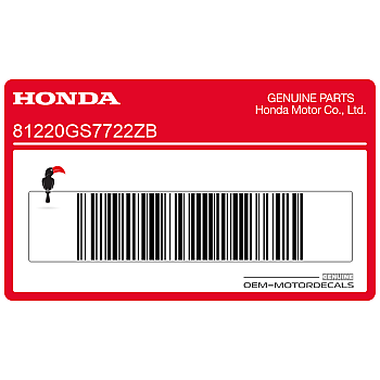 Etichetta avvertenza posteriore - Tipo W