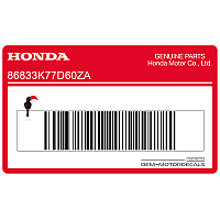 HONDA Emblema 125i carena laterale 86833-K77-D60ZA
