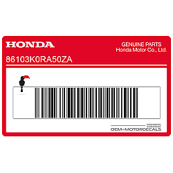 Dolna osłona znak Honda naklejka, prawa strona