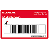 HONDA Fuel tank decal, right side 17508-MB2-300ZA