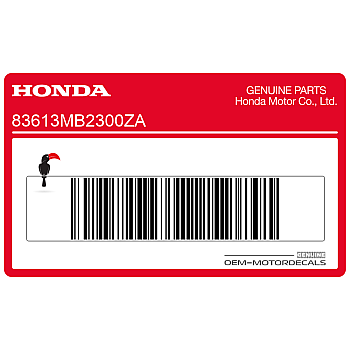 Zijdeksel sticker, linkerzijde