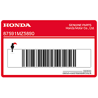 HONDA Naklejka zabezpieczająca przed manipulacją 87591-MZ5-890