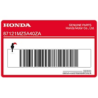 HONDA Emblema serbatoio 87121-MZ5-A40ZA