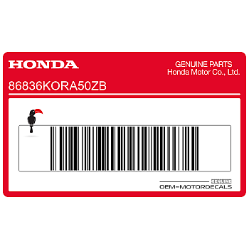 Beenschild onderste sticker, linkerkant