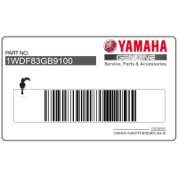 YAMAHA Side Cowling Decal, Right Side 1WDF83GB9100