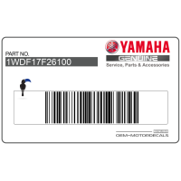 YAMAHA Heckverkleidung Aufkleber, Rechte Seite 1WDF17F26100
