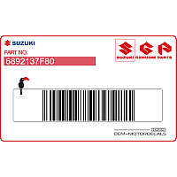 SUZUKI Naklejka ostrzegawcza błotnika tylnego AVERTISSEMENT, prawa strona 68921-37F80