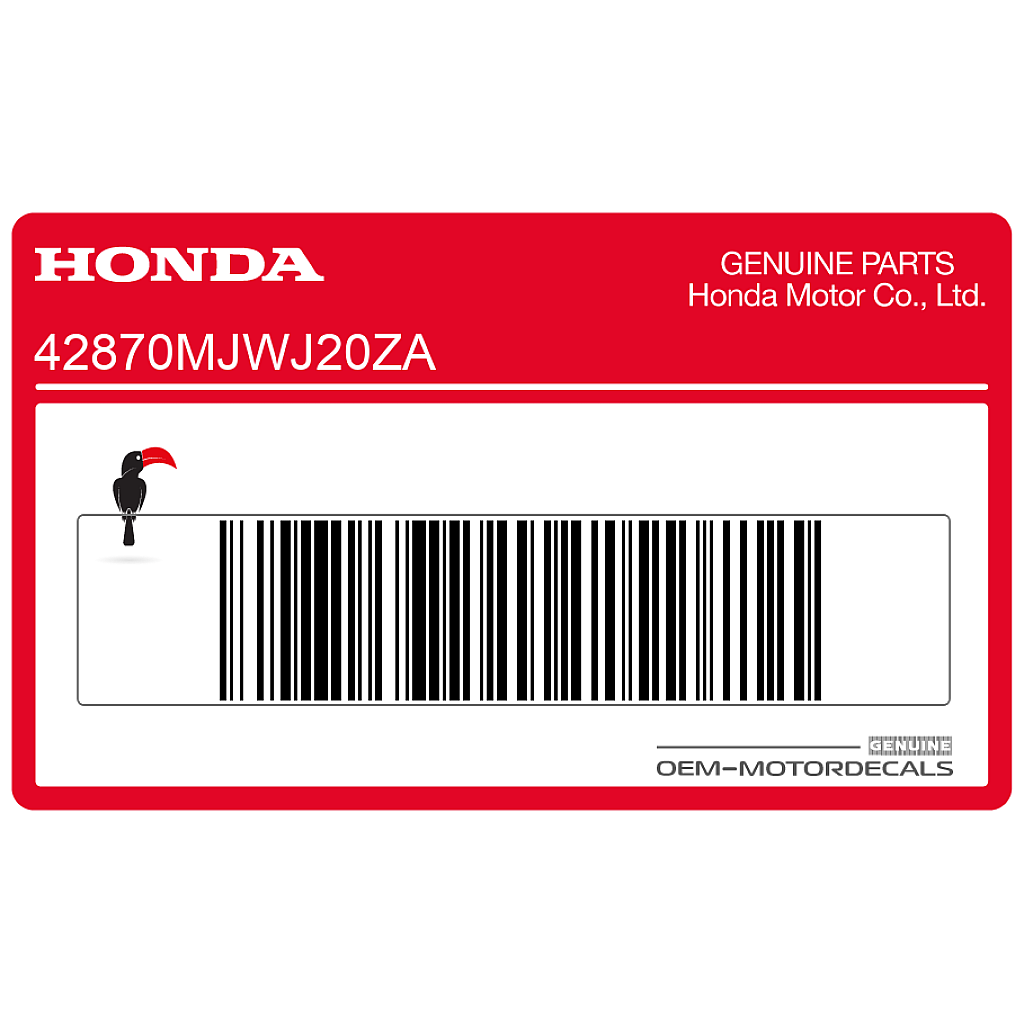 Honda CBR500R Set adesivi ruota posteriore lato destro OEM 42870MJWJ20ZA