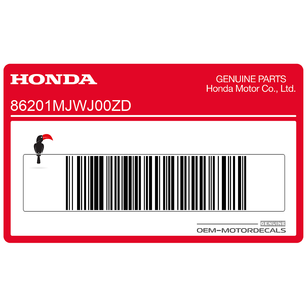 Honda CBR500R Tanksticker Rechterkant OEM 86201MJWJ00ZD