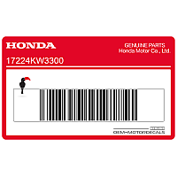 HONDA Adesivo coperchio scatola filtro aria 17224-KW3-300