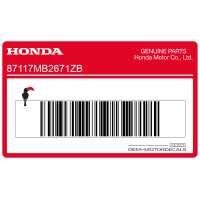 HONDA Sticker/Decal/Emblem 87117MB2671ZB
