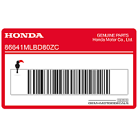 HONDA Kühlerverkleidung Hornet Aufkleber 86641-MLB-D80ZC