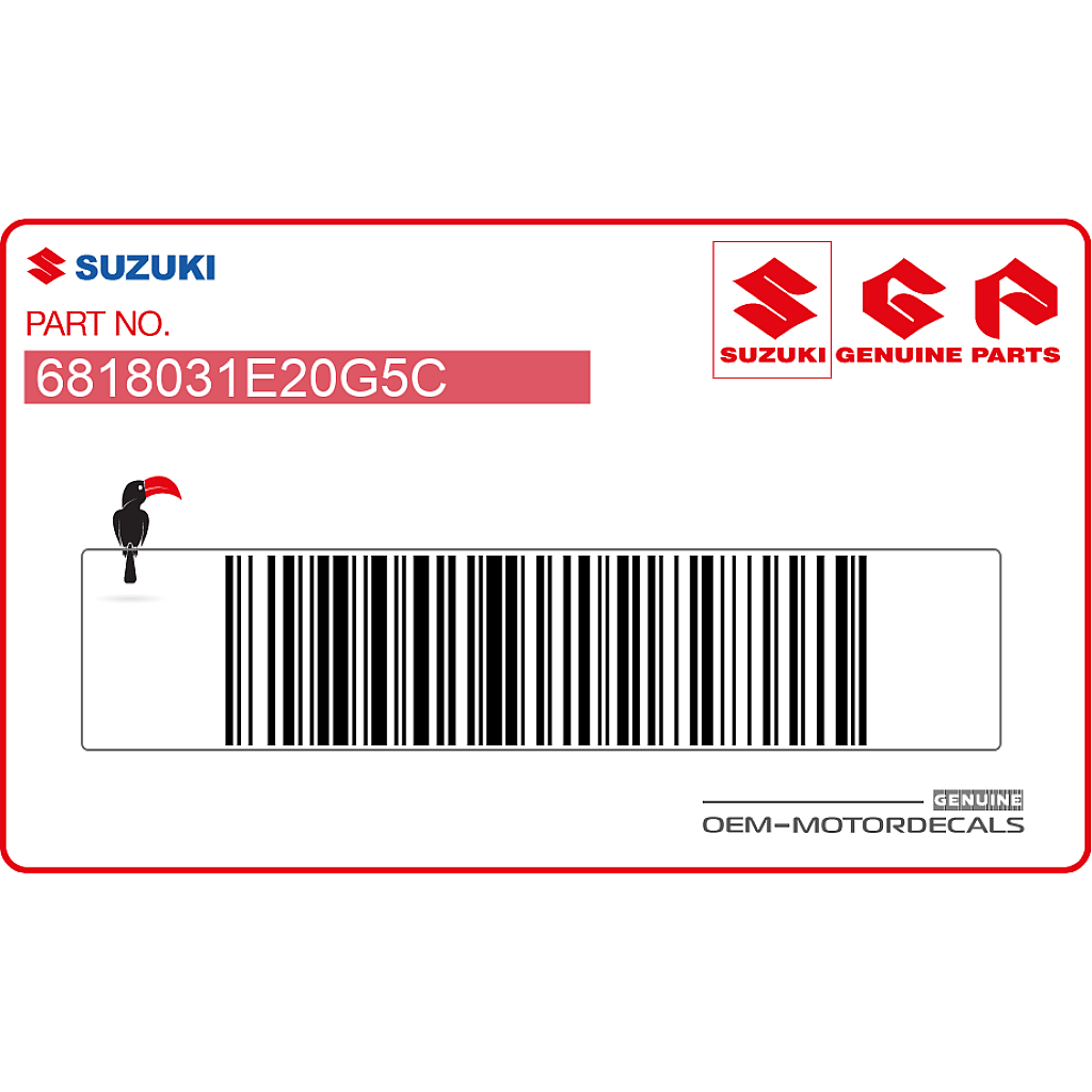 Suzuki RF900R Under Cowling Graphic Right Side OEM 6818031E20G5C Factory Stripe