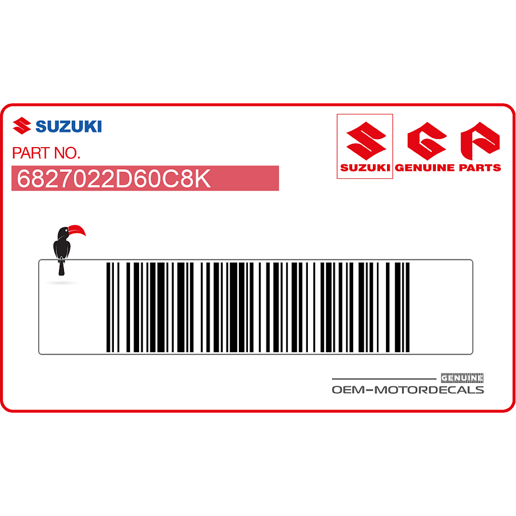 Set di adesivi carenatura Suzuki RGV250 OEM 6827022D60C8K