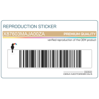 Reproductie van Honda HONDA Tanksticker, Rechterkant X87603MAJA00ZA