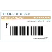 HONDA Belly pan decal, left side X86646MKYE00ZA