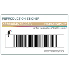 Belly pan decal, left side Belly pan decal, left side