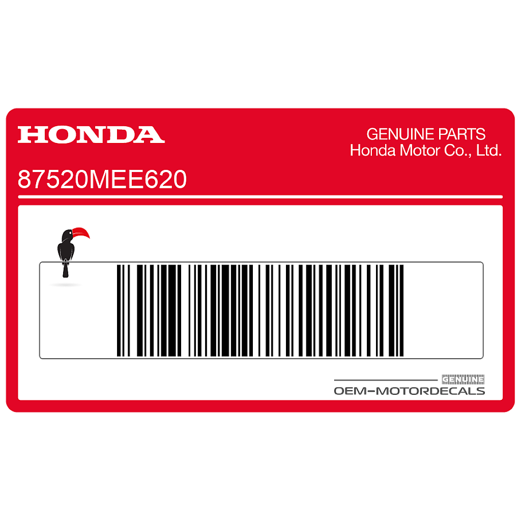 Honda CBR600RR Manipulationssicheres Etikett OEM 87520MEE620