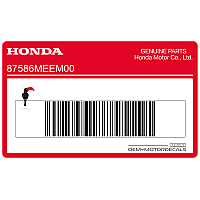 HONDA Brandstoftank brandstofsticker 87586-MEE-M00
