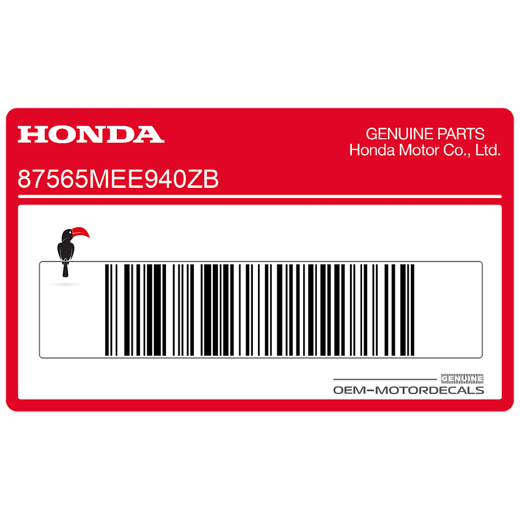 Honda CBR600RR Rahmen Warnhinweis-Aufkleber OEM 87565MEE940ZB original Sicherheitshinweis-Aufkleber