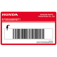 HONDA Adesivo di avviso catena di trasmissione 87560-MBR-871
