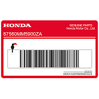 HONDA Adesivo di avviso di trasmissione (SPAN) 87560-MM5-900ZA