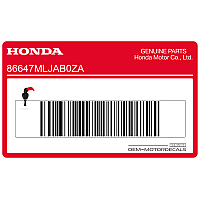 HONDA Lower cowl stripe, right side 86647-MLJ-AB0ZA