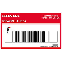 HONDA Lower cowl stripe, right side 86647-MLJ-AH0ZA