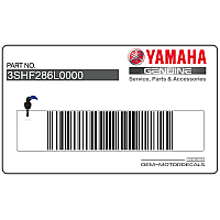 YAMAHA Emblema carenatura destra TDR125, lato destro 3SH-F286L-00-00