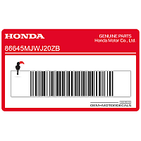 HONDA Right middle cowl stripe, right side 86645-MJW-J20ZB