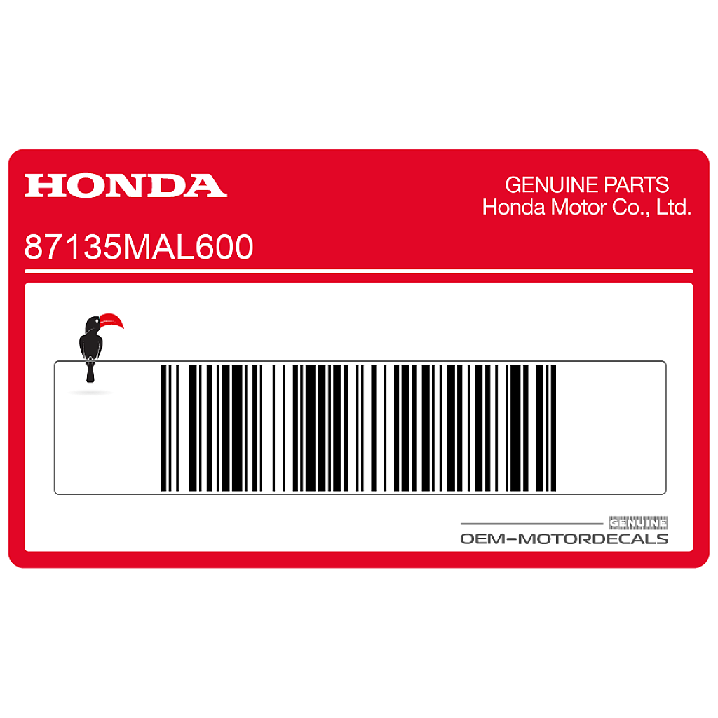Honda CBR600F Hurricane Aufkleber für Schlauchführung OEM 87135MAL600